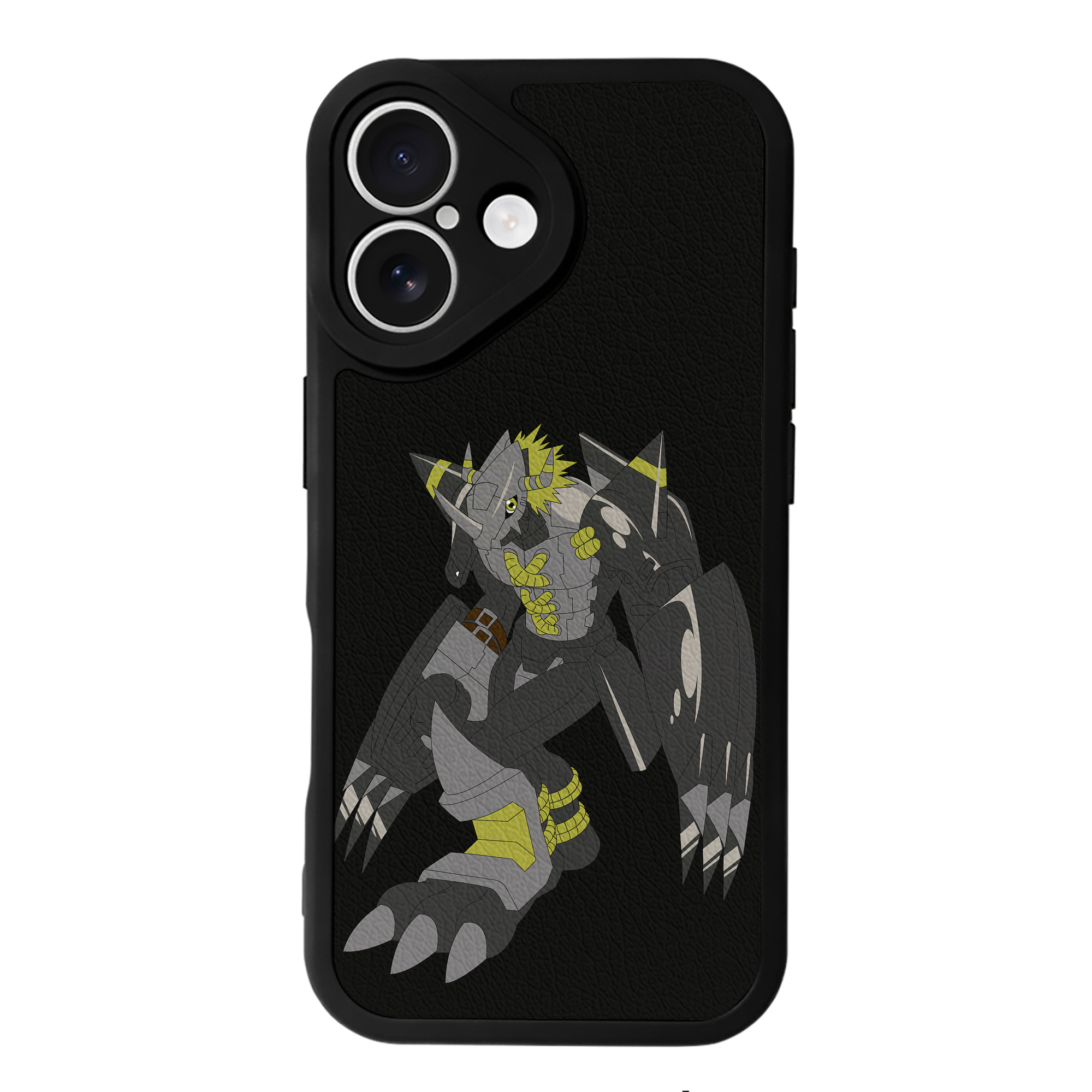 （画像用） Digimon デジタルモンスター/デジモン 【iPhone 16シリーズ対応】シリコンスマホケース（レザー調） 材質：シリコン